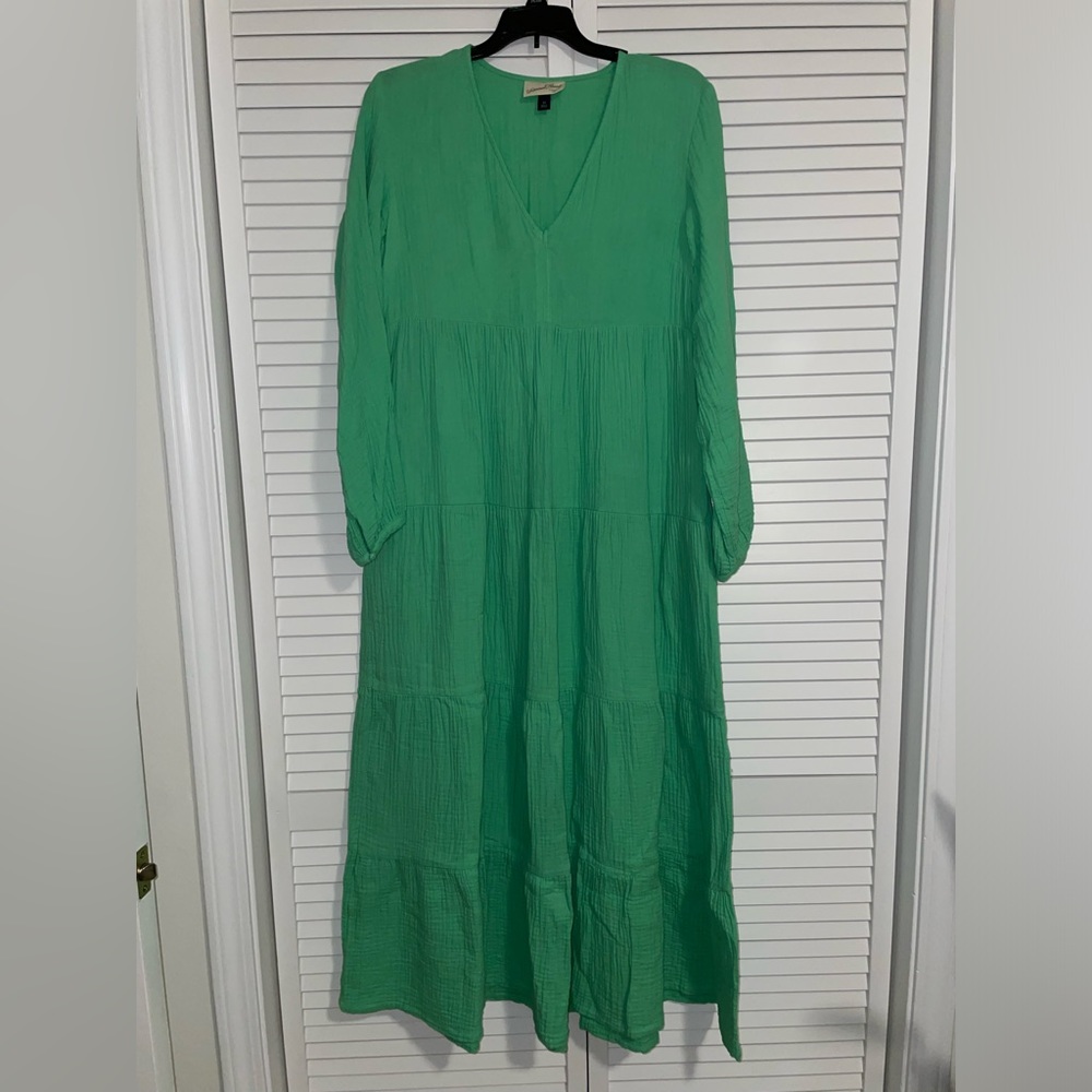 Universal thread green cotton dress